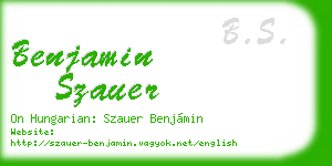 benjamin szauer business card